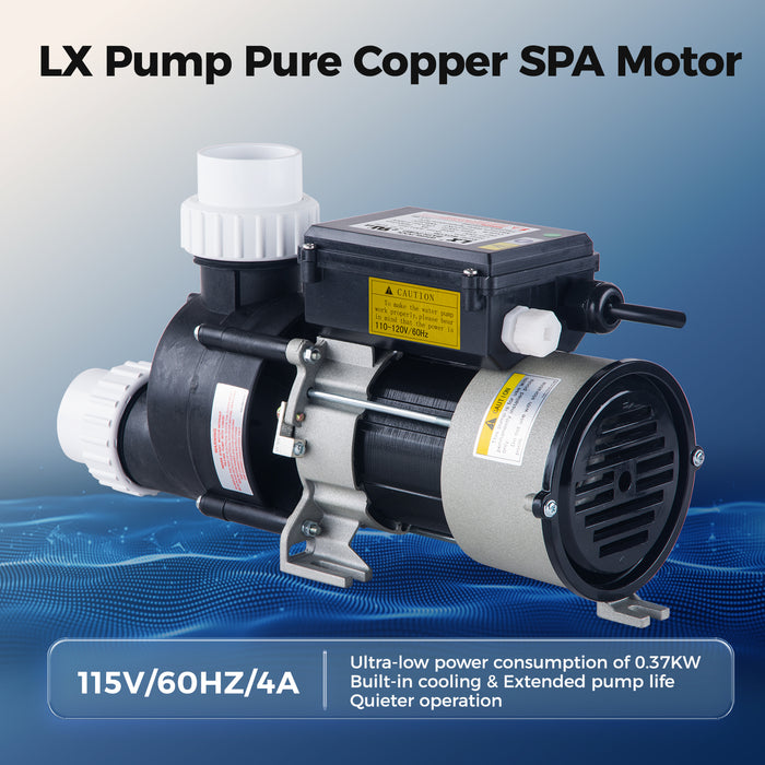 LINGXIAO 0.5HP Spa & Whirlpool Bathtub Pump 110-120V | 71GPM | LX Motor | WCA50