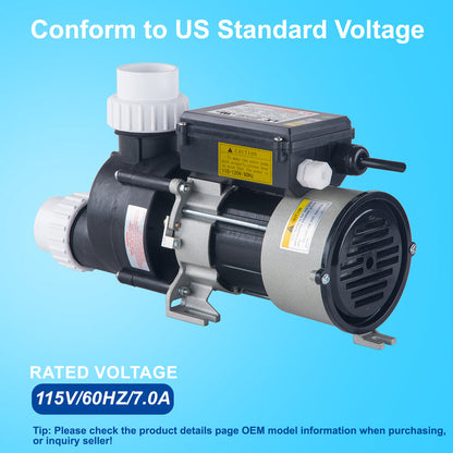 LINGXIAO 0.75HP Spa & Whirlpool Bathtub Pump 110-120V | 77GPM | LX Motor | Model WCA75