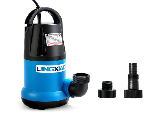 LINGXIAO 3/4HP Submersible Utility Pump 115V | 3430GPH | 10ft Cord | UL Listed | Pool Hot Tub Pond Drain
