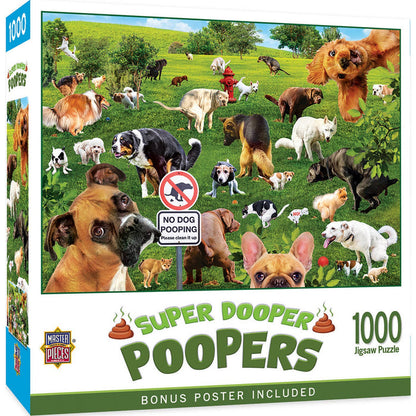 Masterpieces Puzzles - Super Dooper Poopers 1000 Piece Dog Park Puzzle