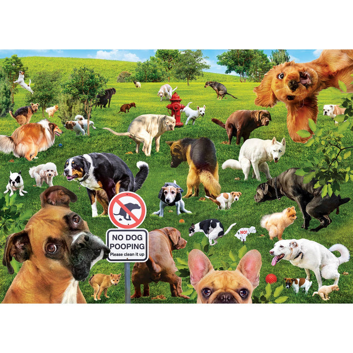 Masterpieces Puzzles - Super Dooper Poopers 1000 Piece Dog Park Puzzle