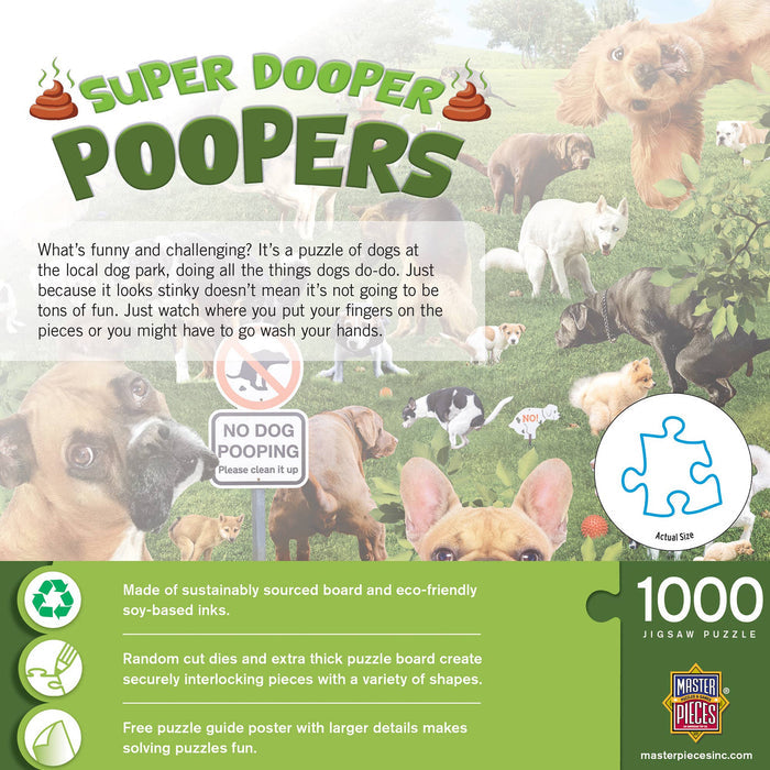 Masterpieces Puzzles - Super Dooper Poopers 1000 Piece Dog Park Puzzle