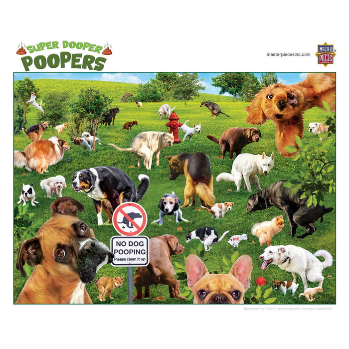 Masterpieces Puzzles - Super Dooper Poopers 1000 Piece Dog Park Puzzle