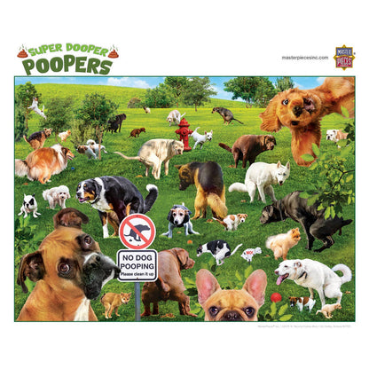 Masterpieces Puzzles - Super Dooper Poopers 1000 Piece Dog Park Puzzle