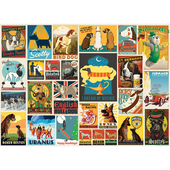 Masterpieces Puzzles - Vintage Dog Breed Posters 1000 Piece Puzzle