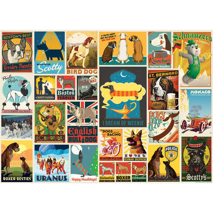 Masterpieces Puzzles - Vintage Dog Breed Posters 1000 Piece Puzzle