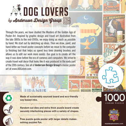 Masterpieces Puzzles - Vintage Dog Breed Posters 1000 Piece Puzzle