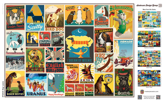Masterpieces Puzzles - Vintage Dog Breed Posters 1000 Piece Puzzle