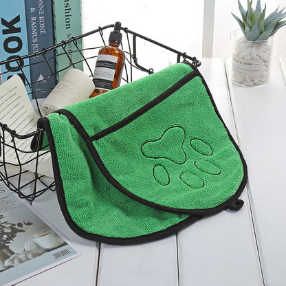 Microfiber Dog Drying Towel with Hand Pockets - Dog.Dog.Cat.