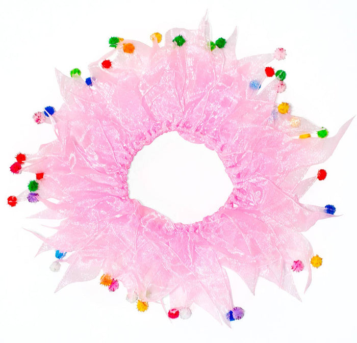Multipet Party Pom Pom Collar Pink Small - Dog.Dog.Cat.