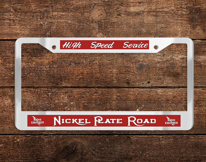 Nickel Plate Road (NKP) High Speed Service Chrome License Plate Frame