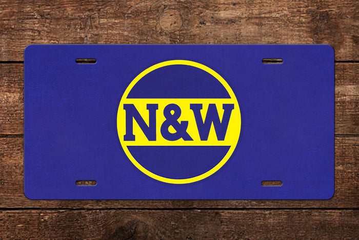 Norfolk & Western (N&W) - Hamburger Logo - License Plate