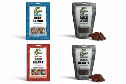 OC Raw Freeze Dried Dog Treats - All Four Flavors
