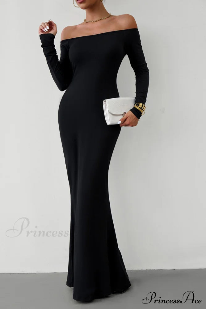 Off Shoulder Fishtail Dress