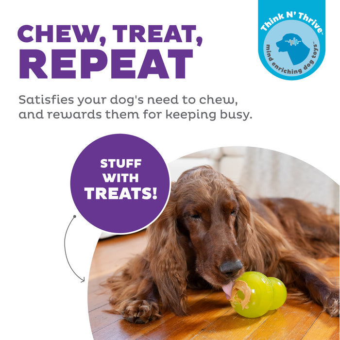 Double-Tuff Interactive Treat Stuffer Durable Dog Chew Toy, Large - Dog.Dog.Cat.