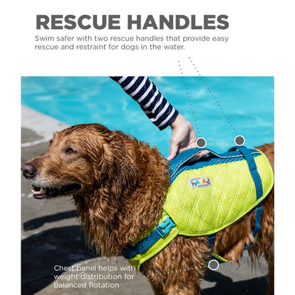 Pet Palette Distribution - Outward Hound Standley Sport Life Jacket Green Medium - Dog.Dog.Cat.