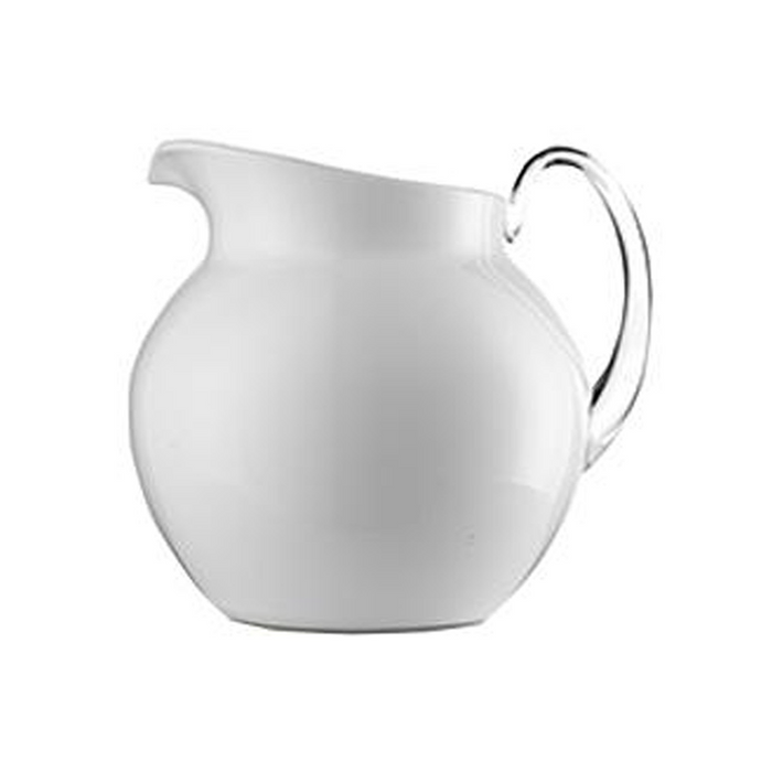PALLINA GLAZED PITCHER IN WHITE