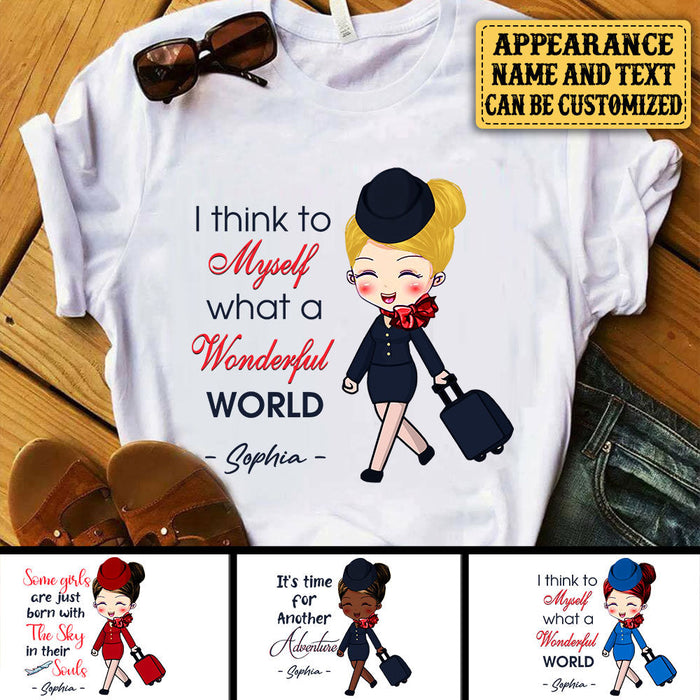 Personalized Flight Attendant Shirt