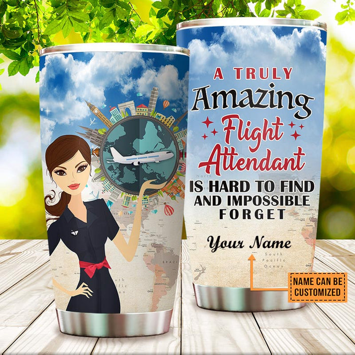 Personalized Flight Attendant Truly Amazing Tumbler