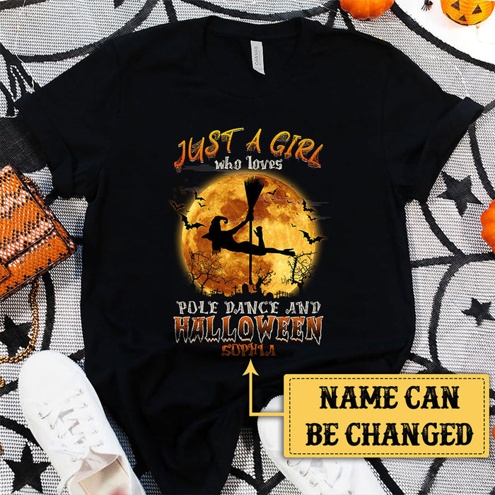 Personalized Just A Girl Who Loves Dance And Halloween Shirt