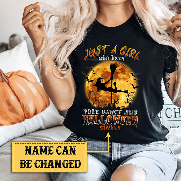 Personalized Just A Girl Who Loves Dance And Halloween Shirt