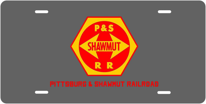Pittsburg & Shawmut RR License Plate