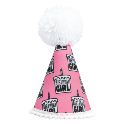 Pup Party Hats – Birthday Girl Black Ink Dog Hat | Handcrafted Party Hat