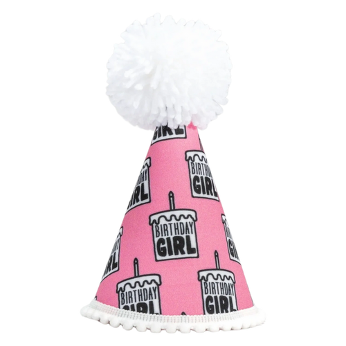 Pup Party Hats – Birthday Girl Black Ink Dog Hat | Handcrafted Party Hat