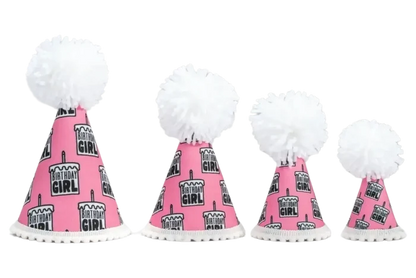 Pup Party Hats – Birthday Girl Black Ink Dog Hat | Handcrafted Party Hat