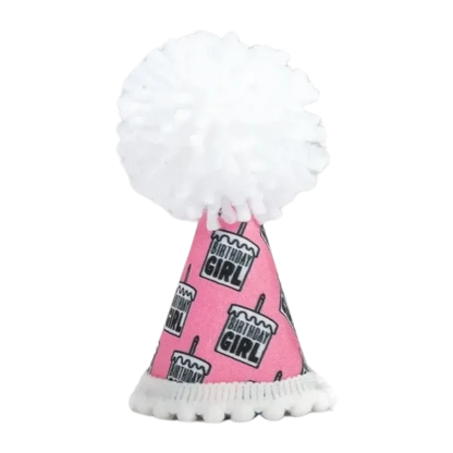 Pup Party Hats – Birthday Girl Black Ink Dog Hat | Handcrafted Party Hat