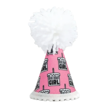Pup Party Hats – Birthday Girl Black Ink Dog Hat | Handcrafted Party Hat