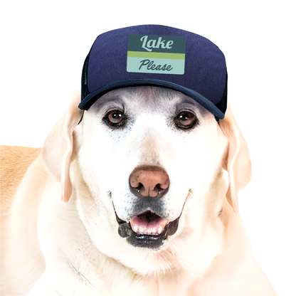 PupLid - Lake Please Standard or Namedrop l Trucker Hat for Dogs - Dog.Dog.Cat.