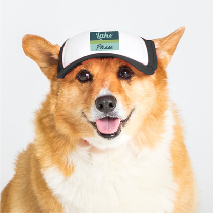 PupLid - Lake Please Standard or Namedrop l Trucker Hat for Dogs - Dog.Dog.Cat.