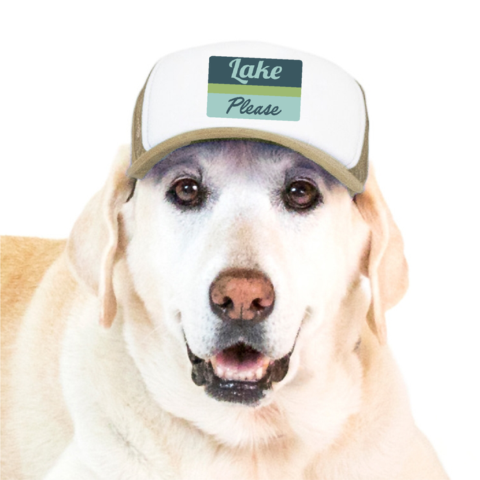 PupLid - Lake Please Standard or Namedrop l Trucker Hat for Dogs - Dog.Dog.Cat.