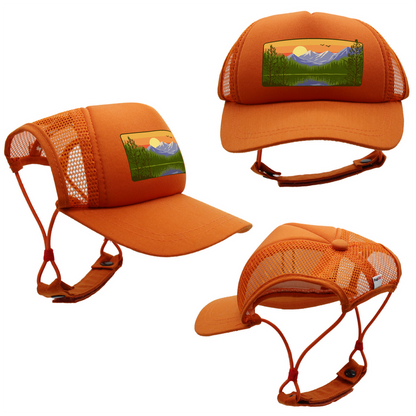 PupLid - Mountain Lake Standard or Namedrop | Trucker Hat for Dogs - Dog.Dog.Cat.