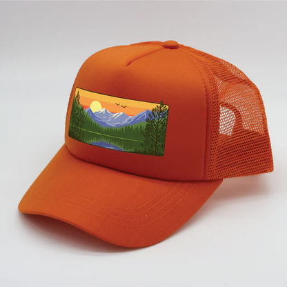 PupLid - Mountain Lake Standard or Namedrop | Trucker Hat for Dogs - Dog.Dog.Cat.