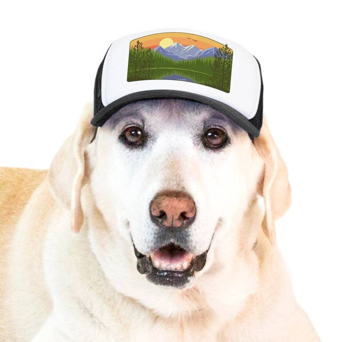 PupLid - Mountain Lake Standard or Namedrop | Trucker Hat for Dogs - Dog.Dog.Cat.