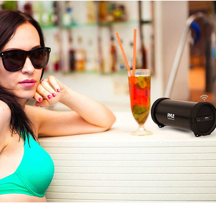 Pyle Surround Portable Bluetooth Speaker Boombox Stereo System, MP3/USB/FM Radio with Auto-Tuning