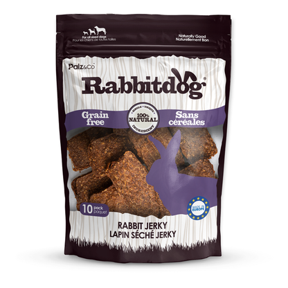 Palz&Co - Rabbitdog Rabbit Jerky - Pack of 10 - Dog.Dog.Cat.