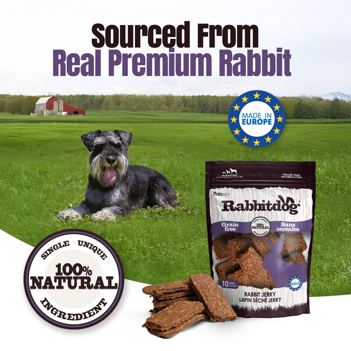 Palz&Co - Rabbitdog Rabbit Jerky - Pack of 10 - Dog.Dog.Cat.