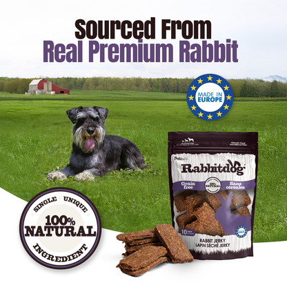 Palz&Co - Rabbitdog Rabbit Jerky - Pack of 10 - Dog.Dog.Cat.