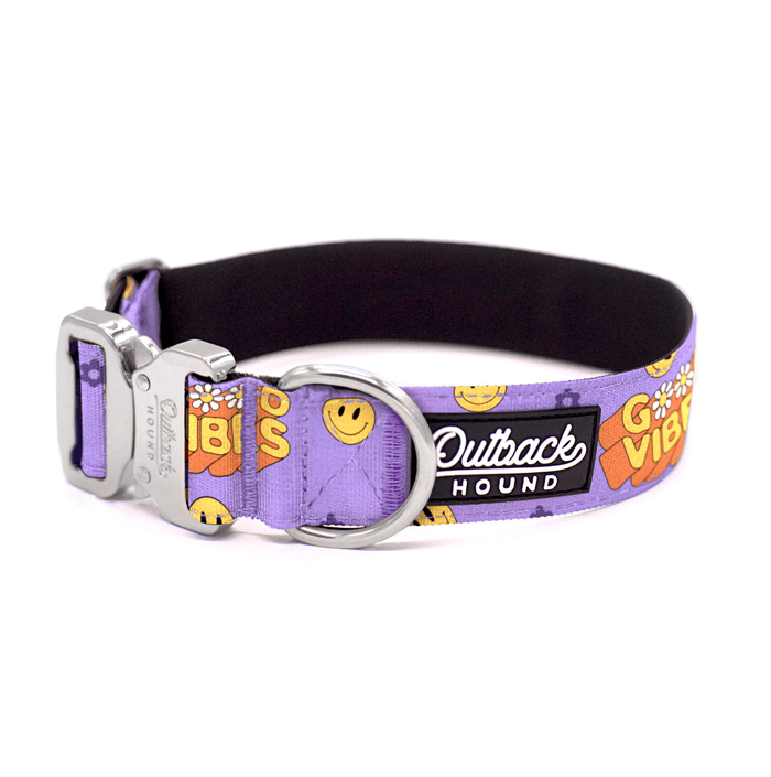 Retro Good Vibes Dog Collar | Outback Hound