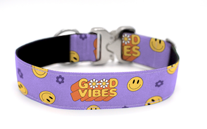Retro Good Vibes Dog Collar | Outback Hound