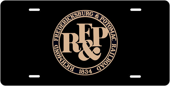 Richmond, Fredricksbury & Potomac (RF&P) RR - RRBlack & Gold Herald - License Plate