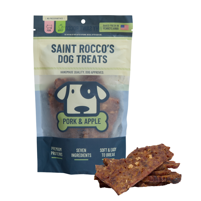 Saint Rocco's Treats - Pork and Apple 8oz. - Dog.Dog.Cat.