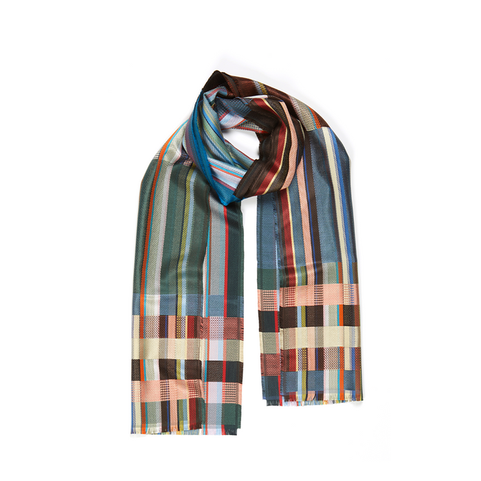 Sandro Deep Sea Silk Scarf