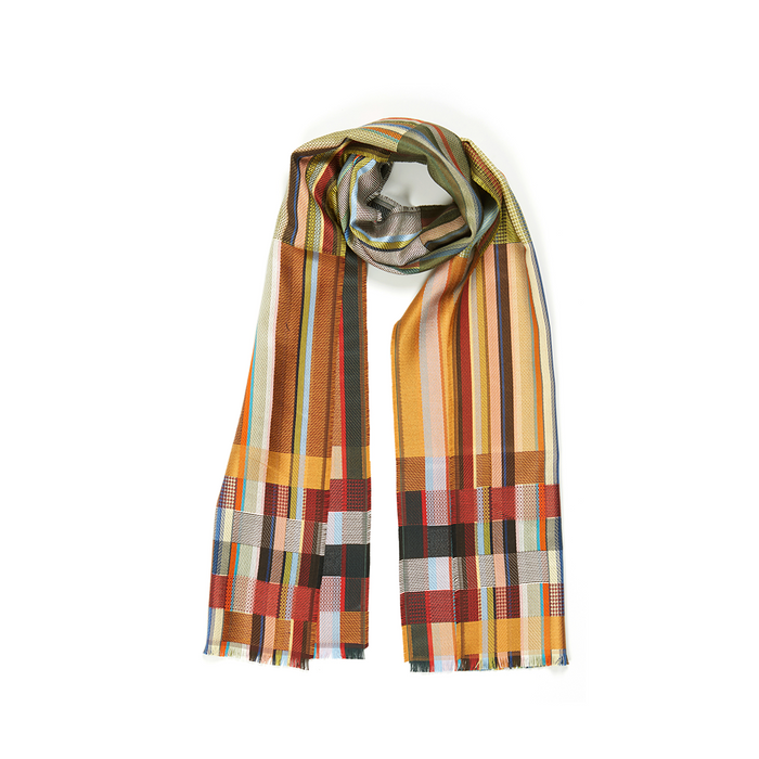 Sandro Olive Silk Scarf