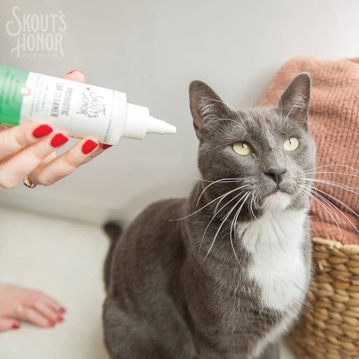 Pet Palette Distribution - Skout's Honor Cat Probiotic Ear Cleaner 4oz - Dog.Dog.Cat.