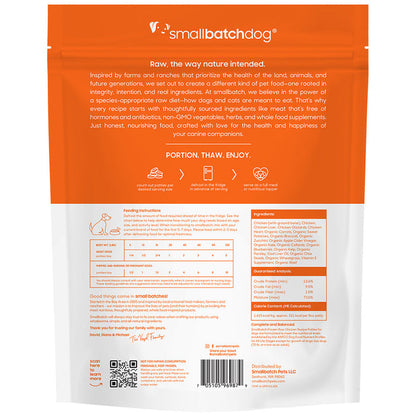 Small Batch Raw Dog Food-Chicken - Dog.Dog.Cat.
