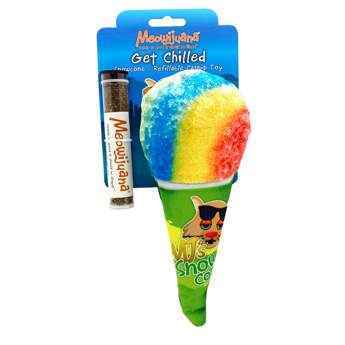 SmarterPaw | Meowijuana & Doggijuana - Meowijuana® Get Chilled Snow Cone Refillable Cat Toy - Dog.Dog.Cat.
